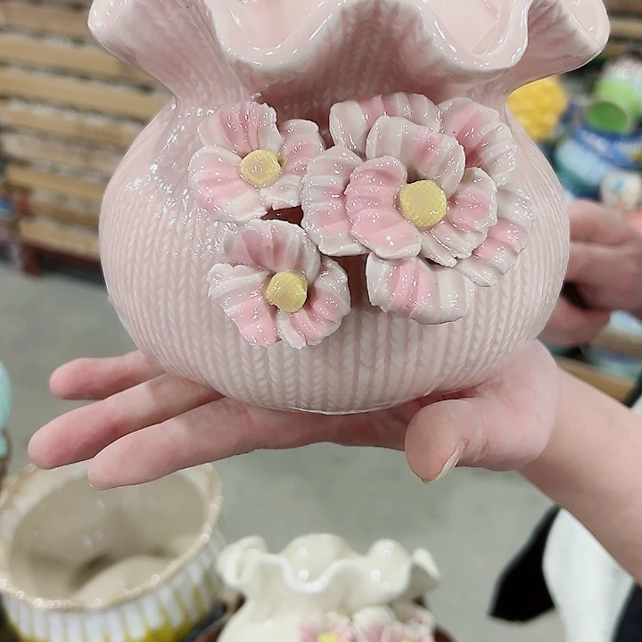 有孔.凑满10元发货多肉陶瓷花盆！