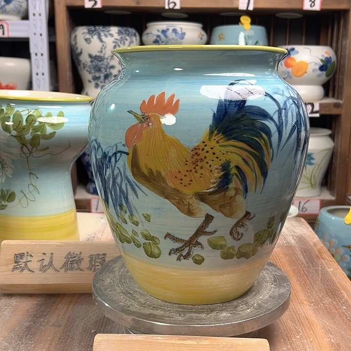 陶高26口18.6公鸡陶瓷陶瓷陶瓷油画
