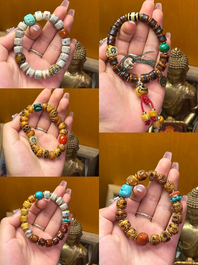 藏区精美骨质牛骨手串