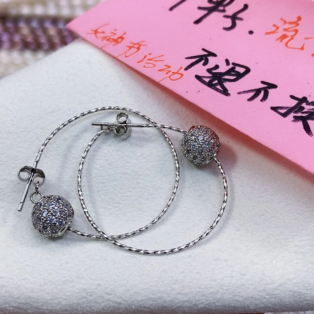 淡水珍珠耳饰特价不退换银S925镶嵌S****k