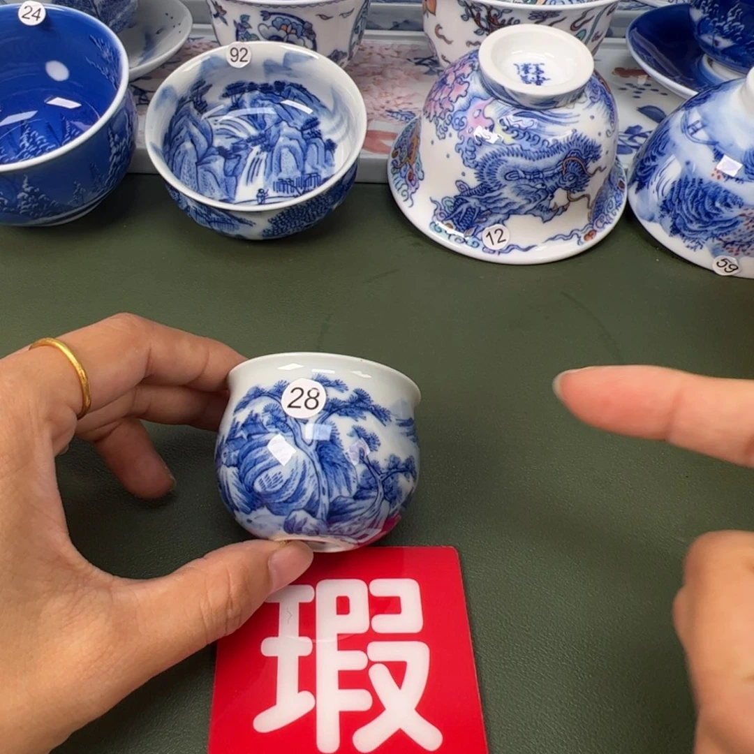 景德镇纯手工纯手绘茶具木木28
