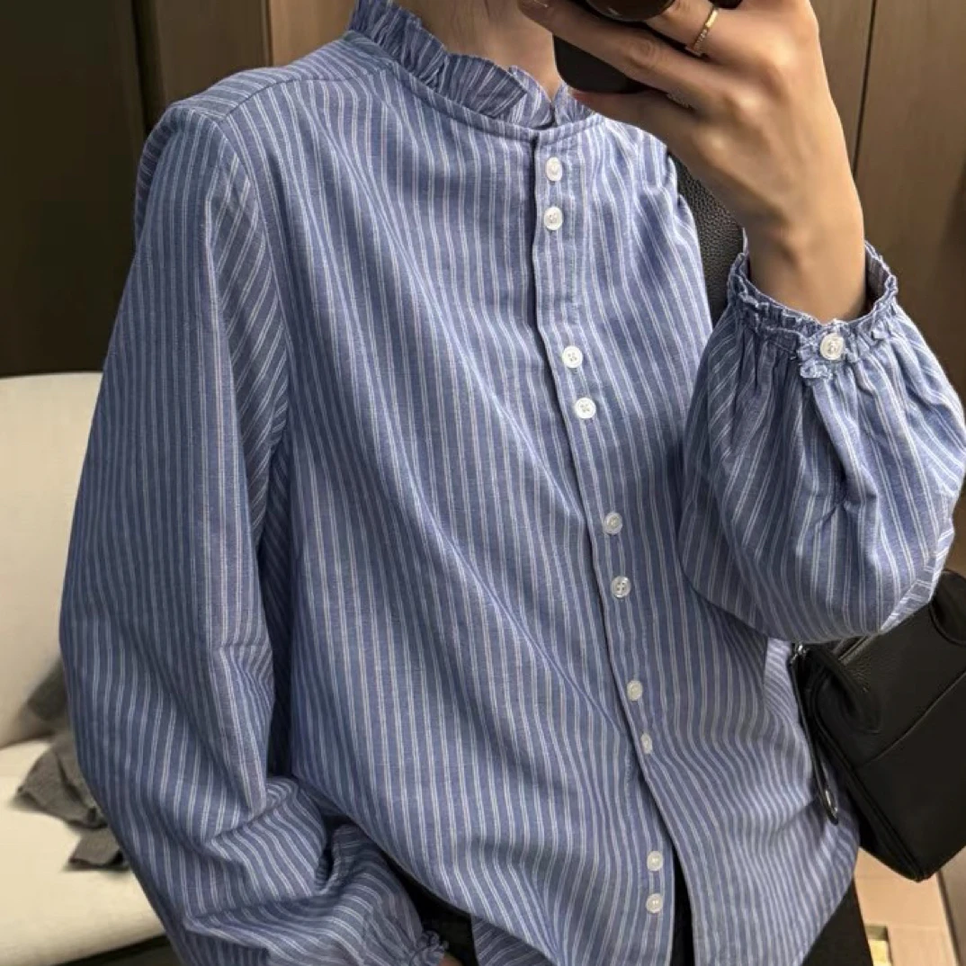 小半高领加绒衬衫女欧洲站2025冬装新款欧货女装时尚洋气打底衫潮