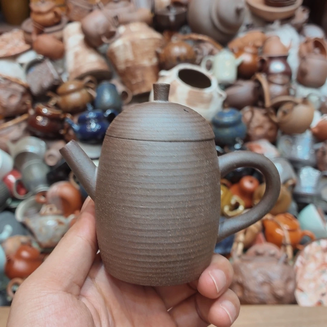 柴烧老岩泥高温茶器皿