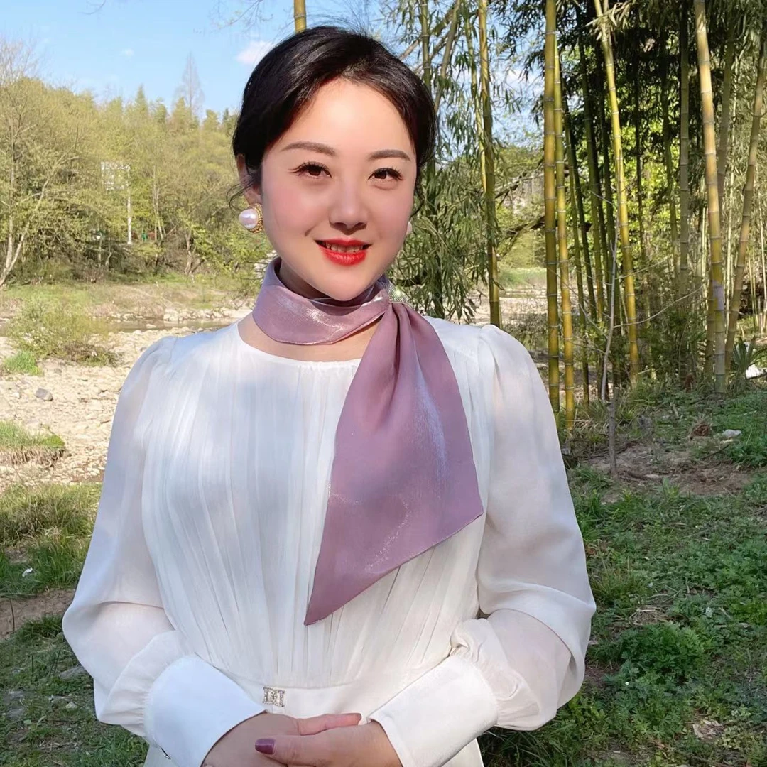 经典爆款春夏时尚百搭优雅薄款烫钻懒人小纯色丝巾女士洋气气质