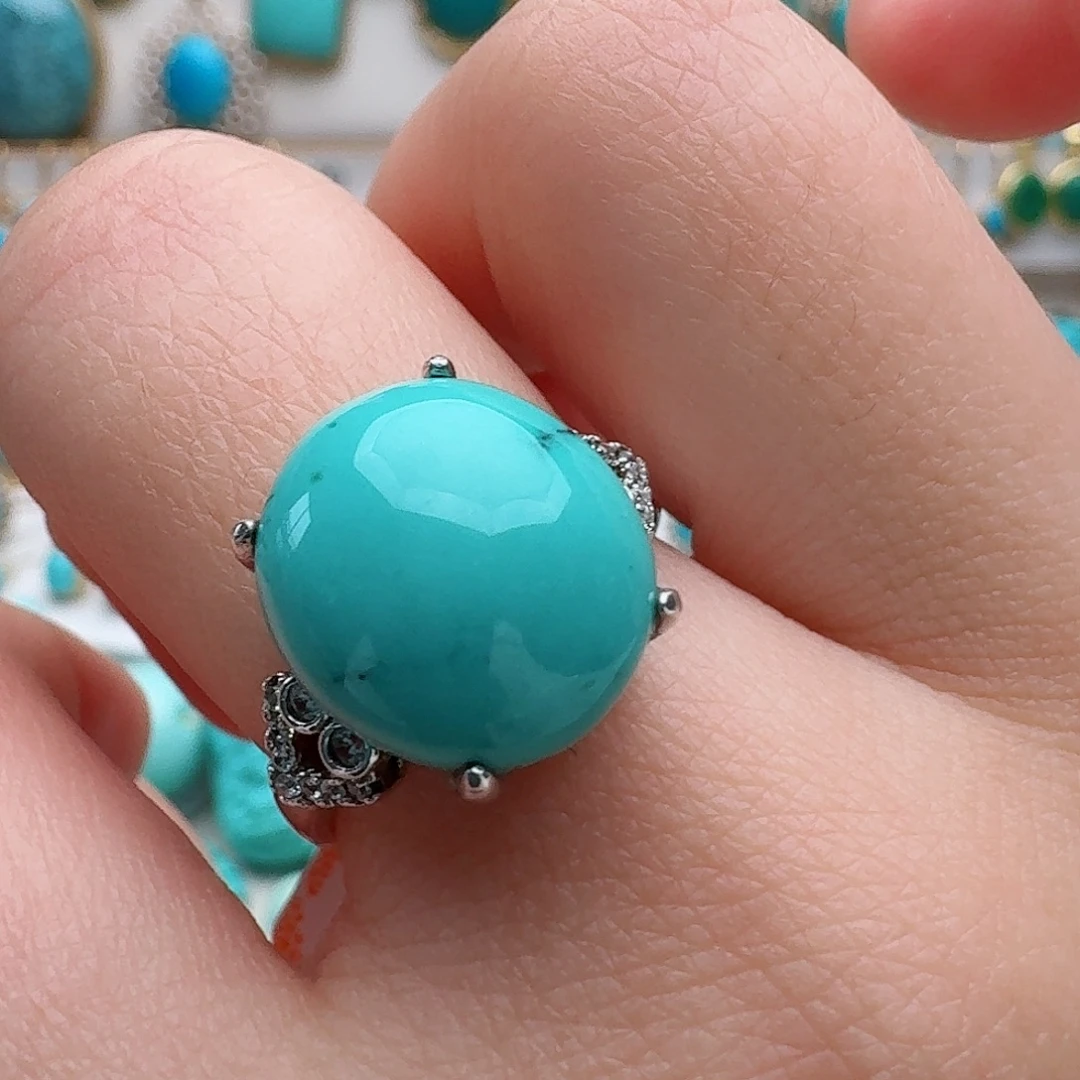 绿松石银S925镶嵌配饰