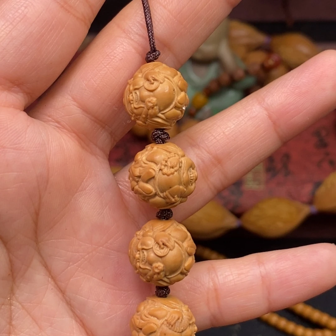 墨***妙猴头核桃吊坠猴头核桃橄榄核