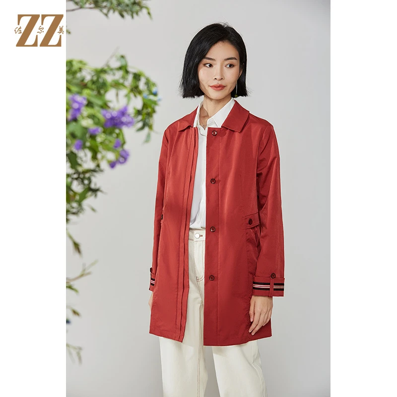 ZZ/佐尔美秋款新款 气质高级质感中长款风衣女E11FZ12