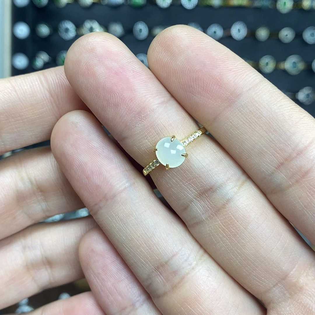 翡翠银S925镶嵌戒指