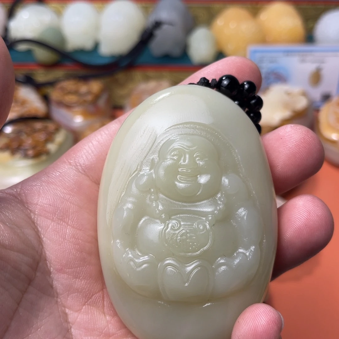 石材天然方解石手把件不退换