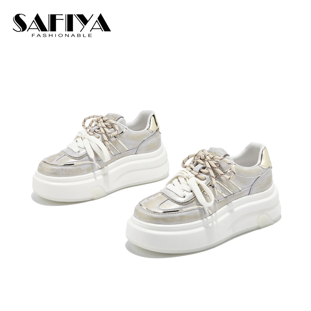 索菲娅Safiya2025春季新款舒适百搭时尚休闲小白鞋女SFD1111B06