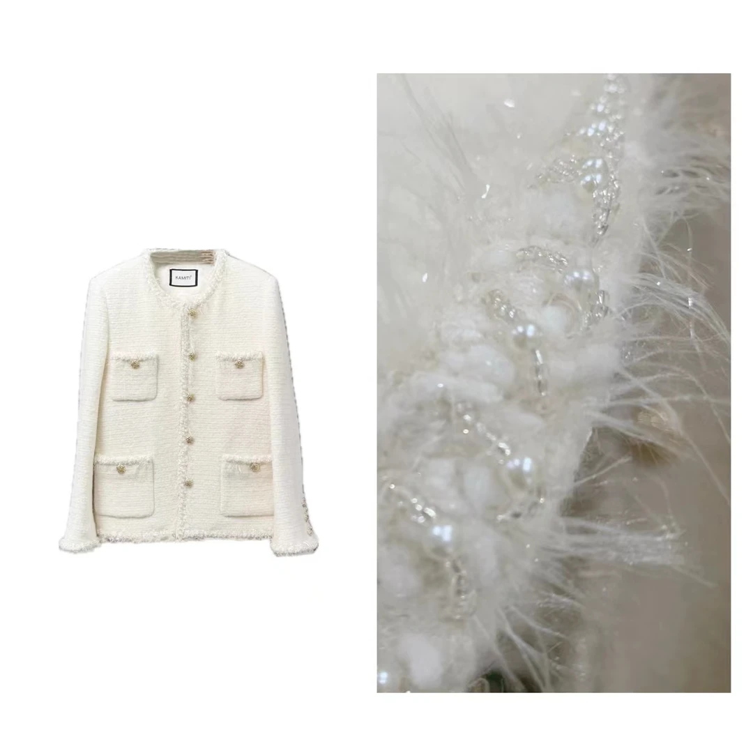 【雪国列车】2025新款意大利进口手工坊绵羊毛毛呢名媛时尚外套