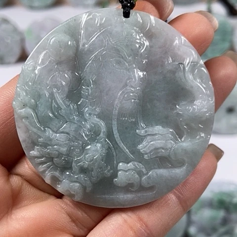 翡翠颈饰未镶嵌关二爷福利