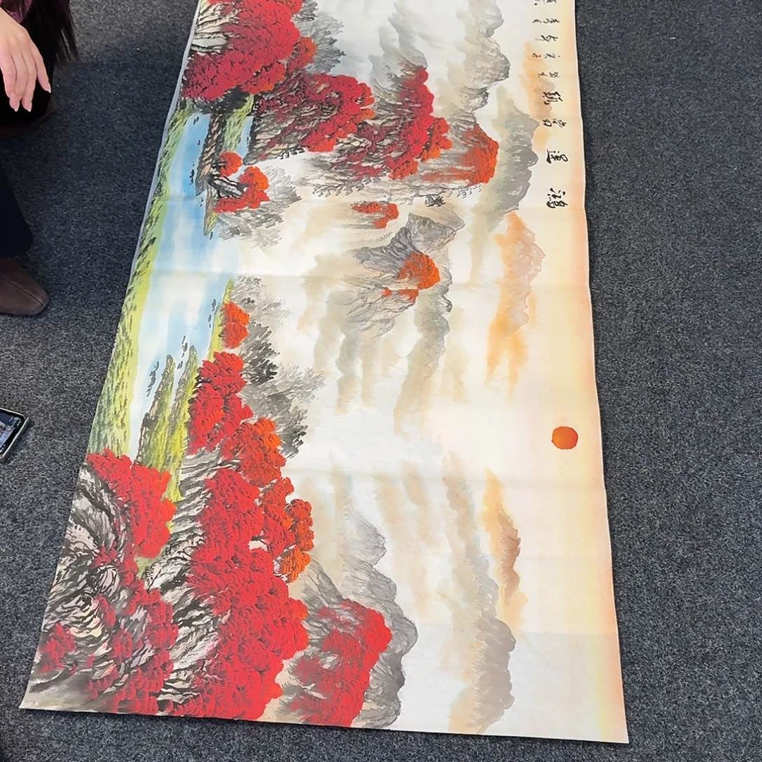 纯手绘国画作品好看小六尺