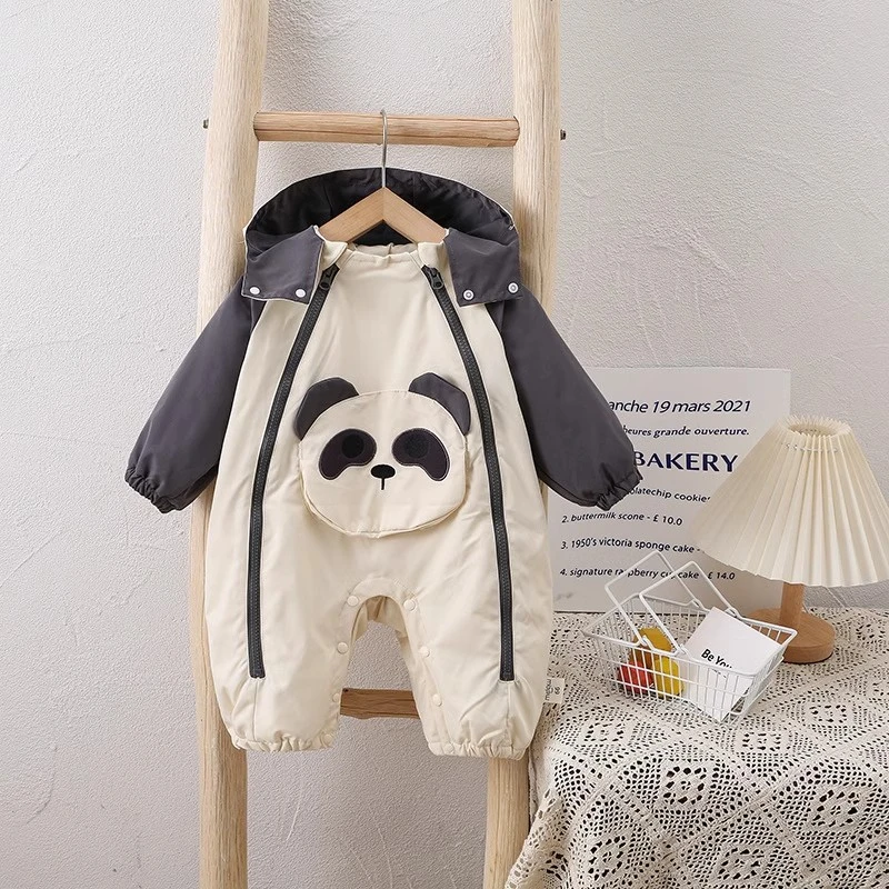 婴儿连体衣秋装男女宝宝衣服春秋季哈衣冲锋衣婴幼儿秋款外出爬服