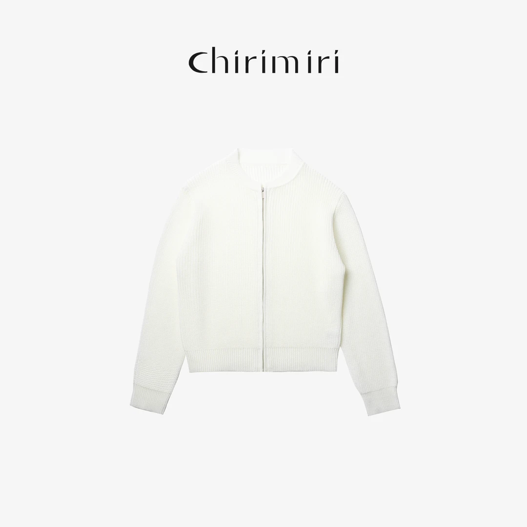 【春晓】春季毛针织衫短款常规拉链网红百搭气质女装毛衣立领休闲衫