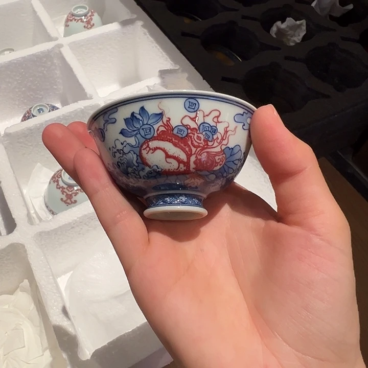 堂钟正窑金蟾单杯杯
