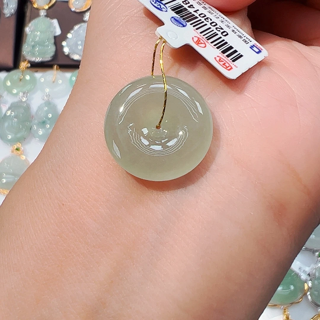 翡翠未镶嵌吊坠(不含链)平安扣