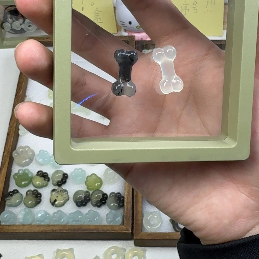 蛇纹石玉一个手链未镶嵌小****&