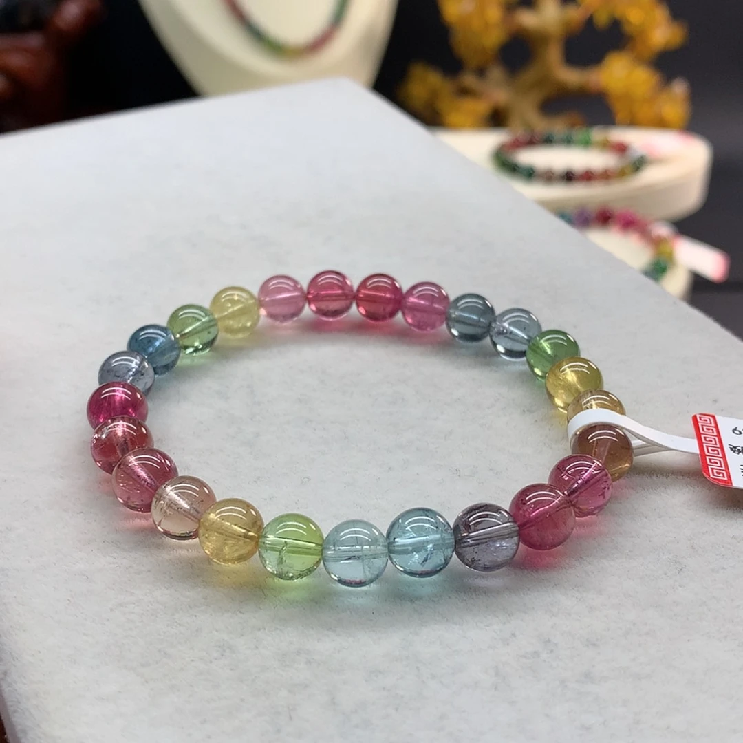 【闪购商品】未镶嵌手链碧玺荧光人鱼单圈7.5