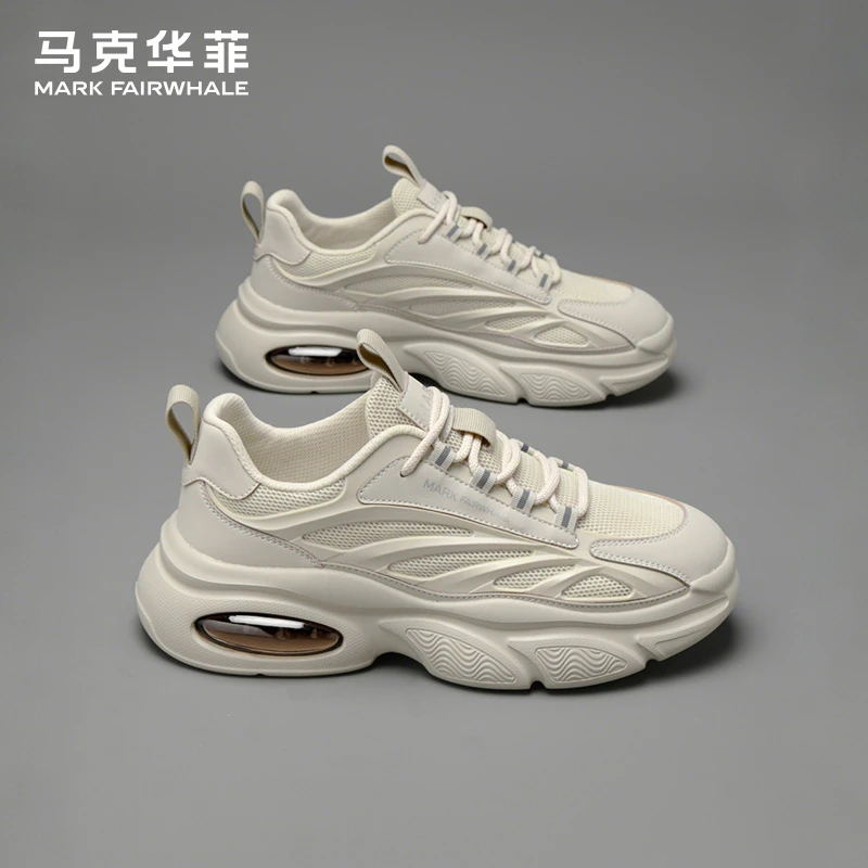 马克华菲老爹鞋男秋季2025新款透气网面鞋男款运动休闲鞋气垫男鞋