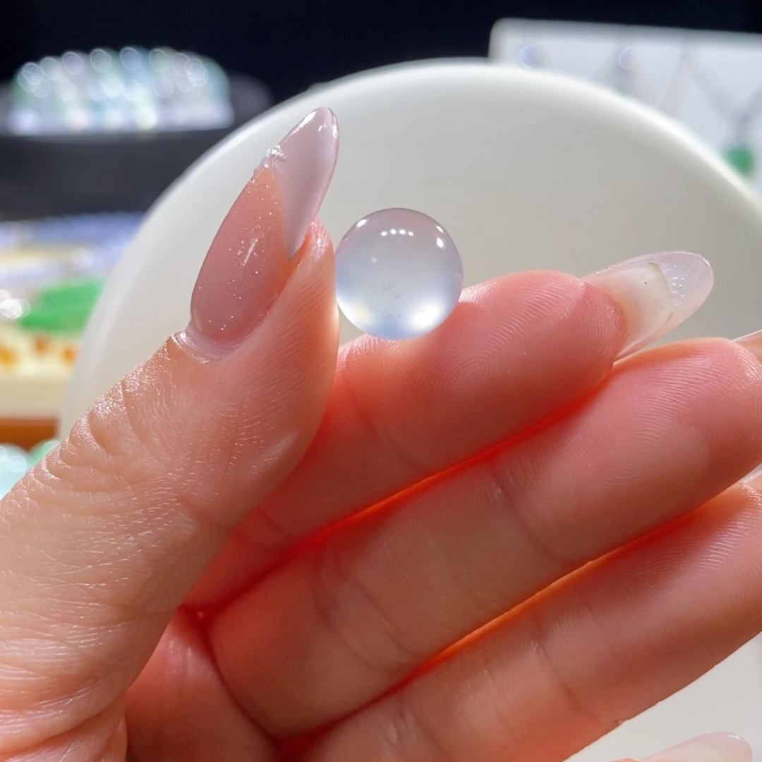 翡翠未镶嵌颈饰翡翠蓝钢珠