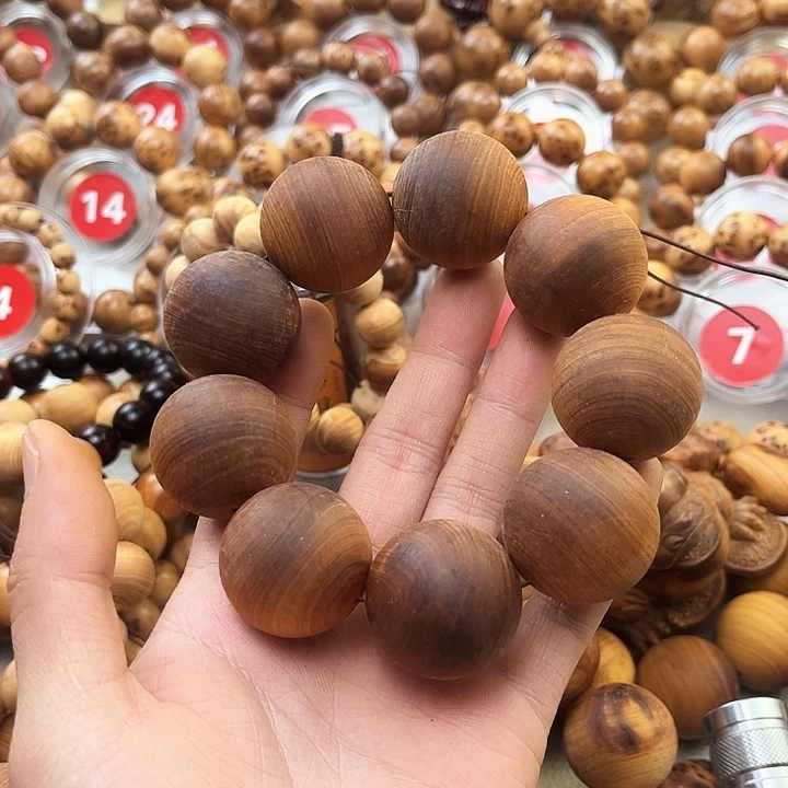 柏木（崖柏）手串/手链3.0黑油蚕丝纹瑕疵无磨