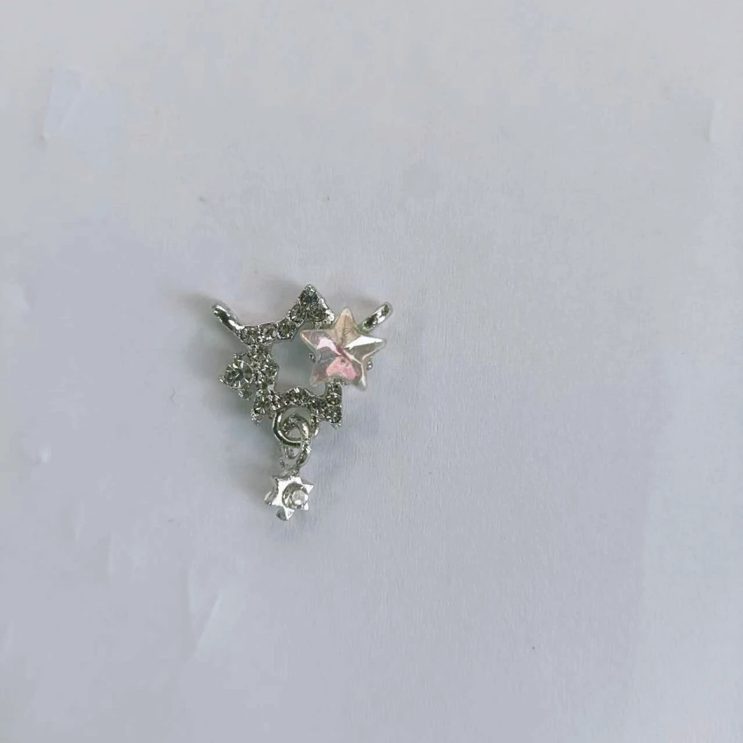 韩版饰品配件流行镂空五角星流苏小挂件 DIY手工耳饰吊坠材料批发