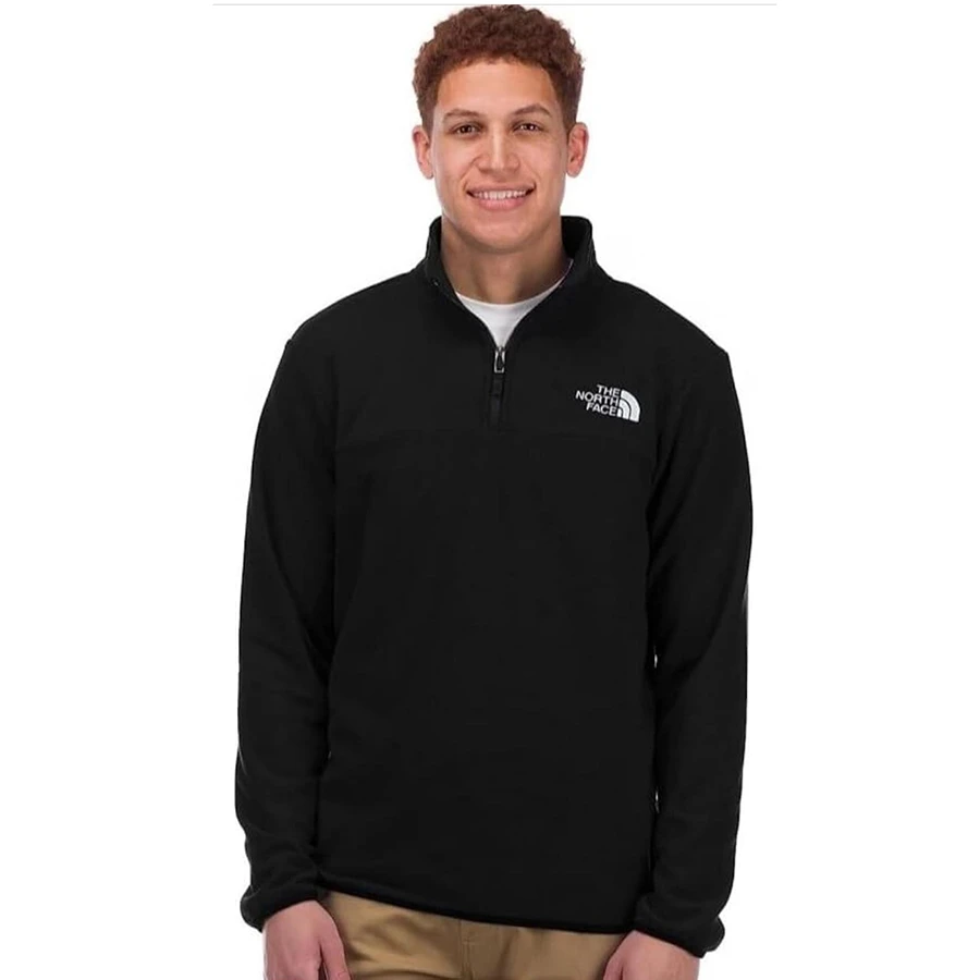 The North Face 美版北面男士Anchor 1/4拉链套头抓绒打底衫 细绒