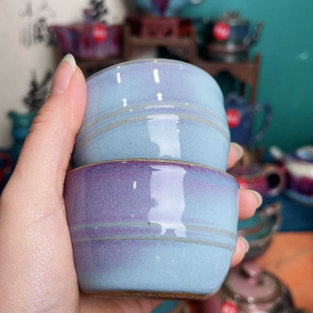 壶暗**影钧瓷艺术作品壶