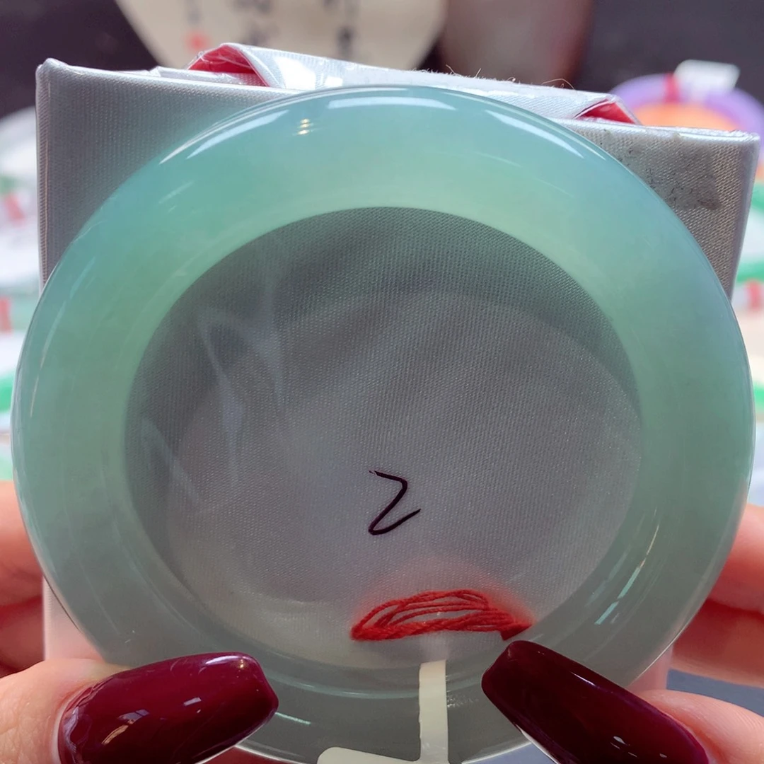 翡翠手镯未镶嵌圆条29号66