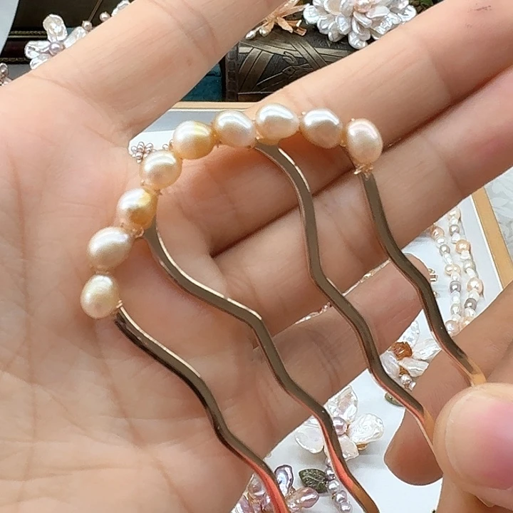 未镶嵌发饰淡水珍珠