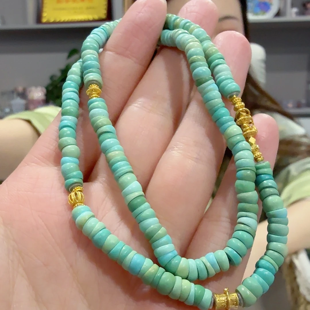 绿松石18K金镶嵌珠宝奇石