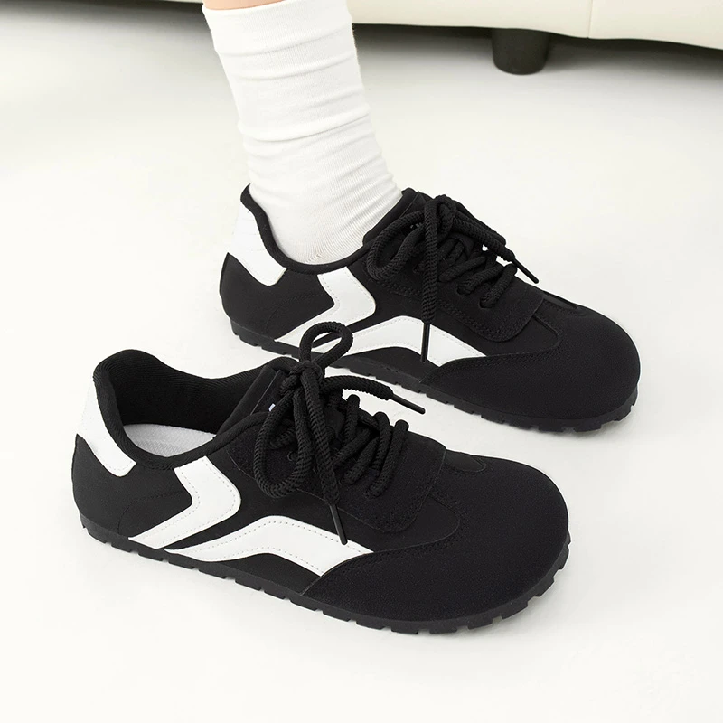 鮀品派派鞋百搭休闲女鞋芭蕾2025秋冬德训鞋软底学生勃肯鞋