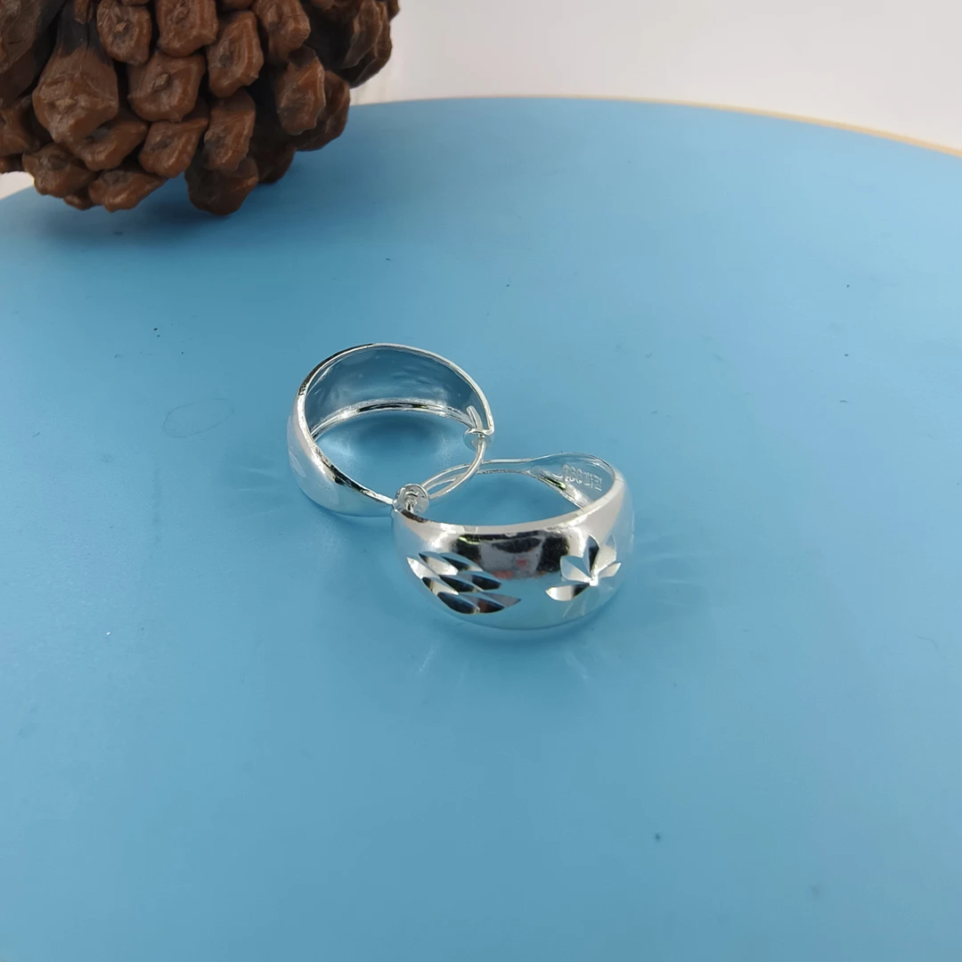 链子足银 足银999耳环老人耳环耳圈