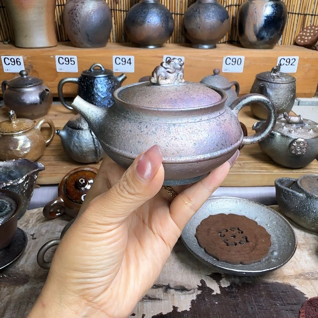 壶h****6建水紫陶柴烧壶微瑕