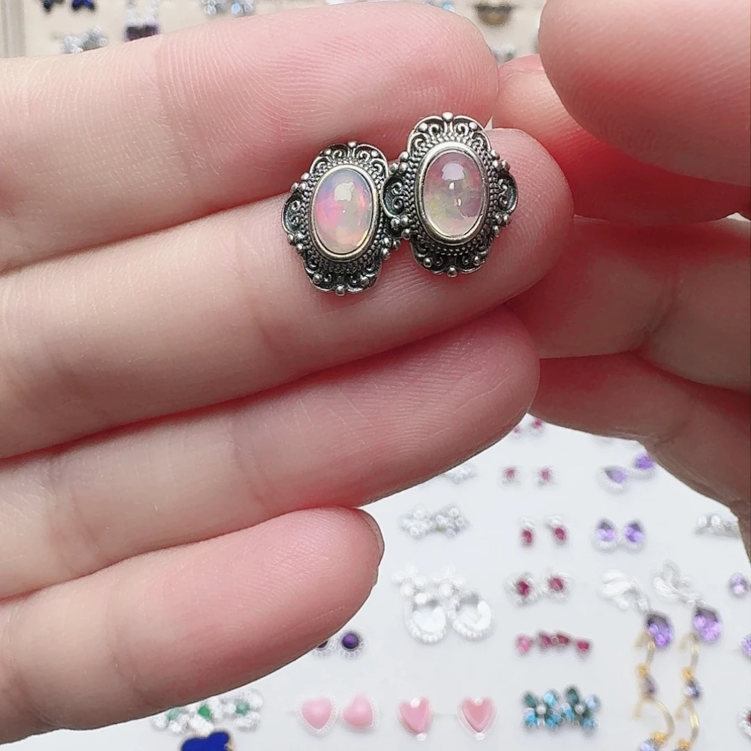 欧泊珠宝奇石银S925镶嵌