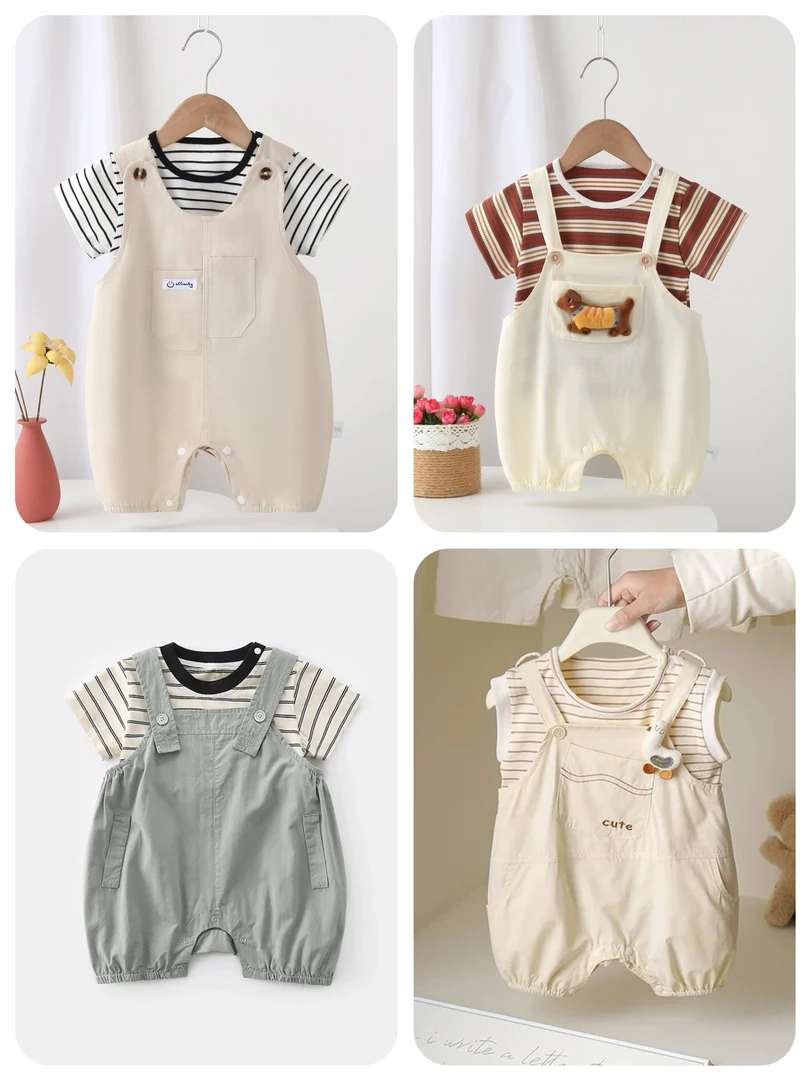 301-366婴幼儿夏季连体外出服