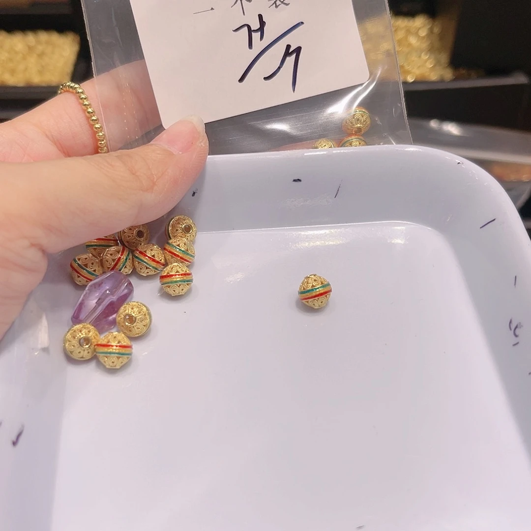 水晶珠宝半成品银S925镀金镶嵌26