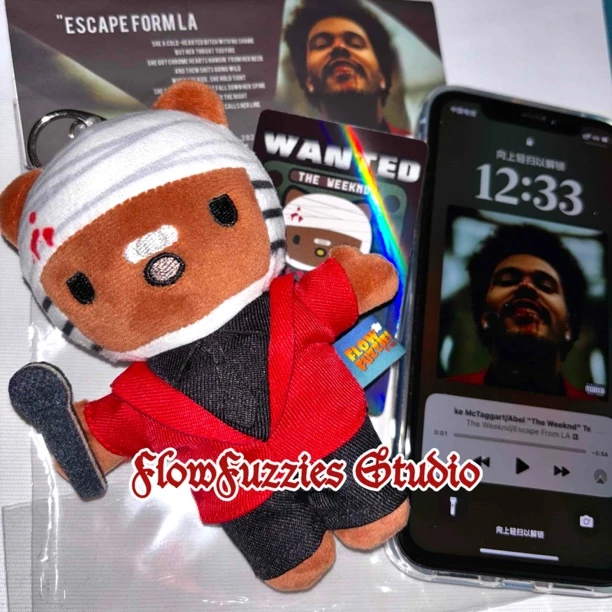 【现货!!】FlowFuzzies Studio原创潮流玩偶挂件 The weeknd-kittys