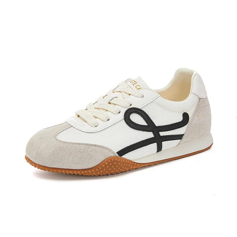 软质真皮复古风格类似德训鞋款式2025秋季单鞋夏季可穿的百搭增高