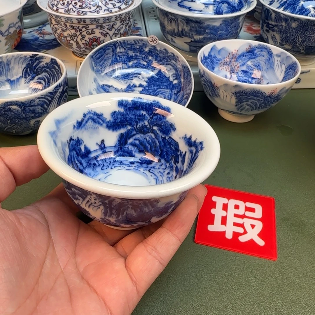 纯手工纯手绘茶具石头开片54