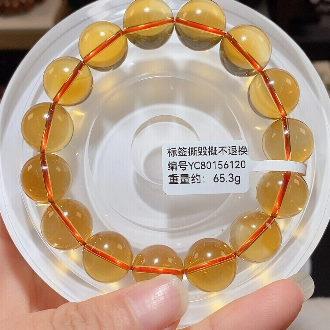 水晶手链未镶嵌黄水晶手链