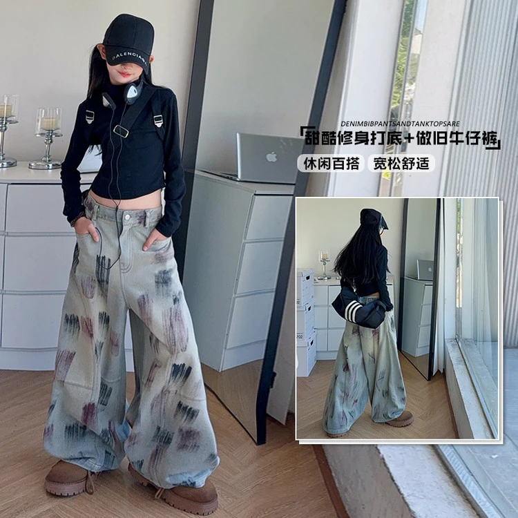 韩版女童洋气套装秋款中大童时尚网红女孩宽松显瘦潮流气质小