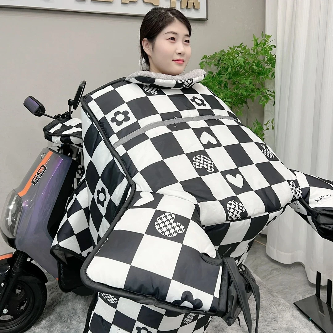 电动车挡风被冬季加绒加厚2025新款冬天电瓶车防水冬款加大防风罩