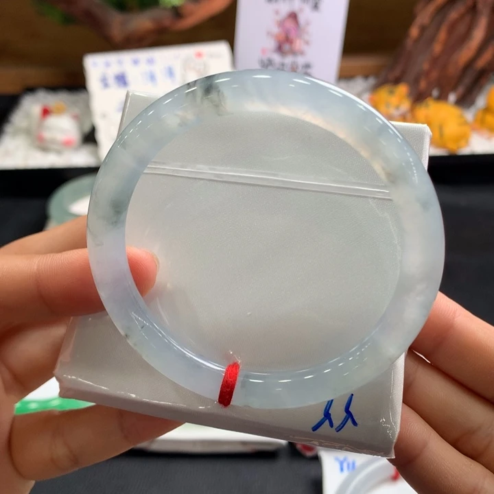 翡翠手镯未镶嵌3号水墨花