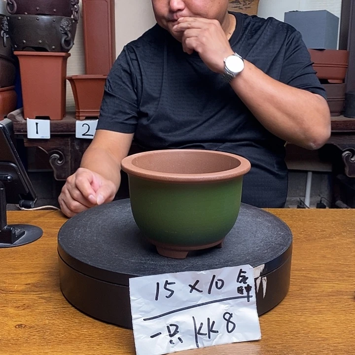 紫砂花盆货号一只KK8