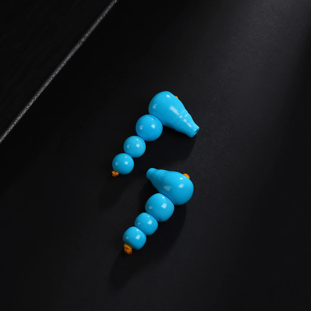 精品瓷高蓝色圆珠老型顶腰珠三通套装散珠星月金刚菩提百搭配饰件