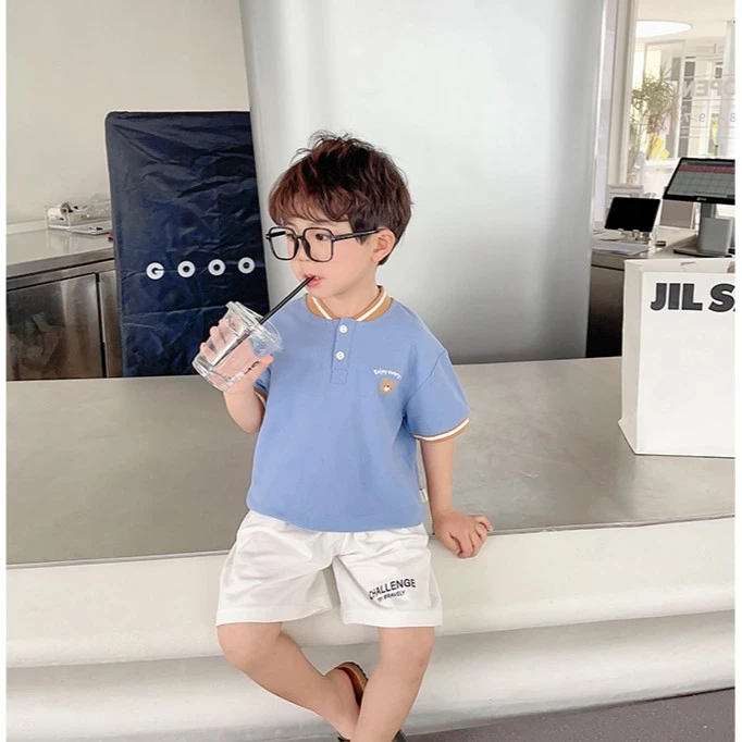 【现货·纯棉】X3810男童短袖polo衫T恤夏季夏装婴儿童装宝宝半袖