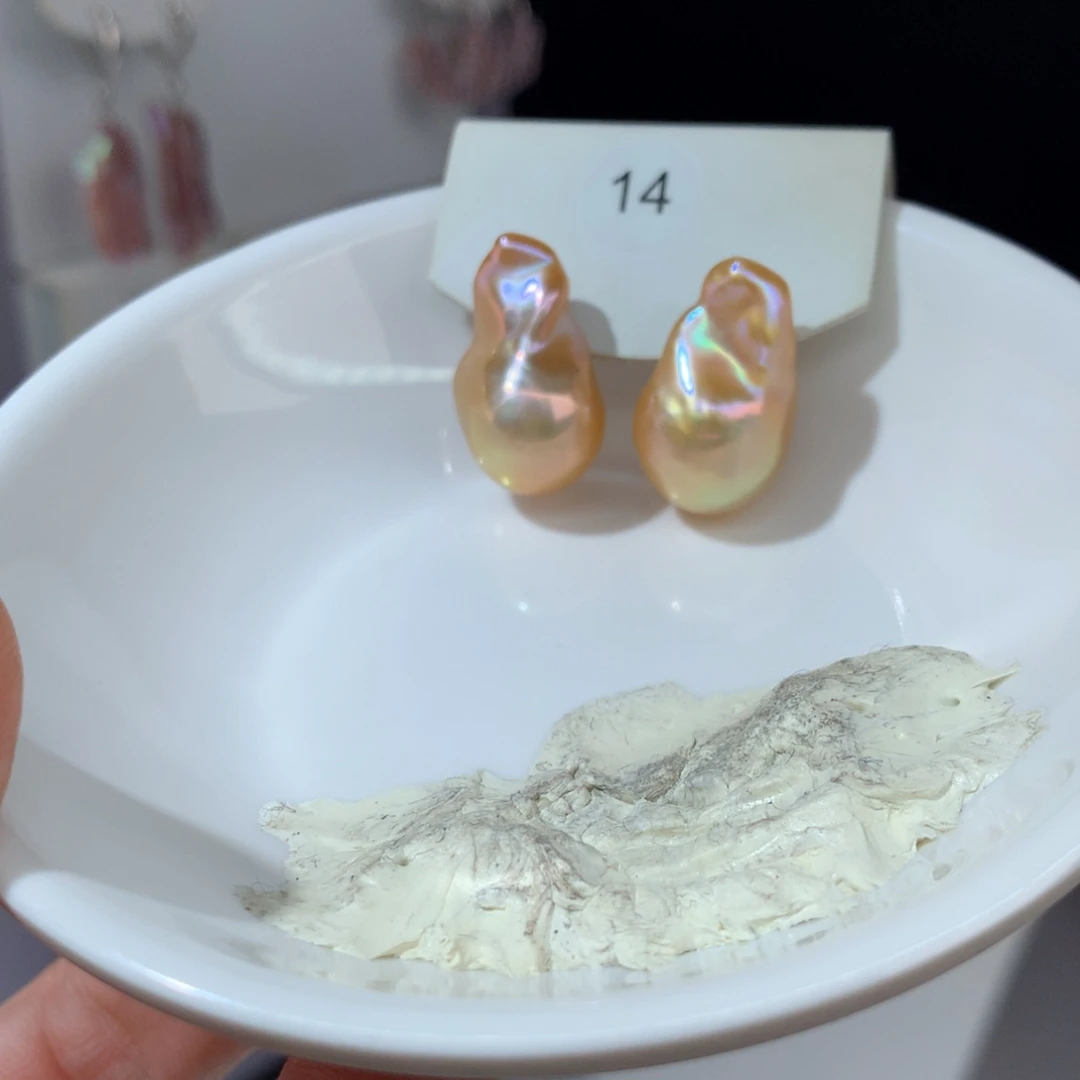 耳饰淡水珍珠银S925镶嵌