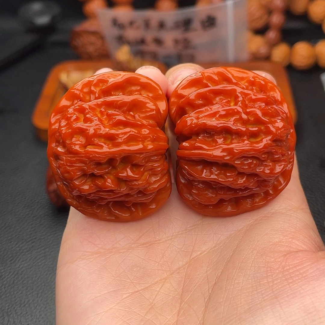 肉***多把件文玩核桃轻微色差